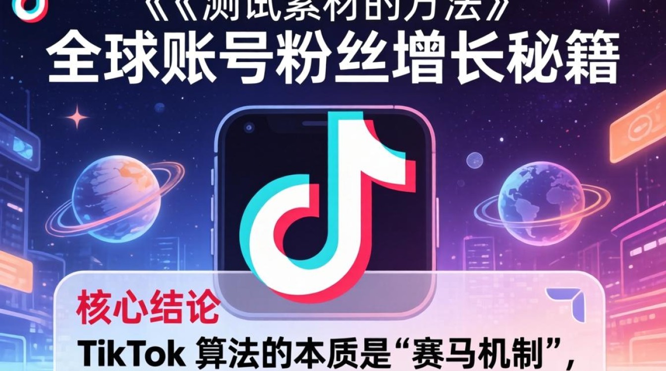TikTok 测试素材的方法全球账号粉丝增长秘籍