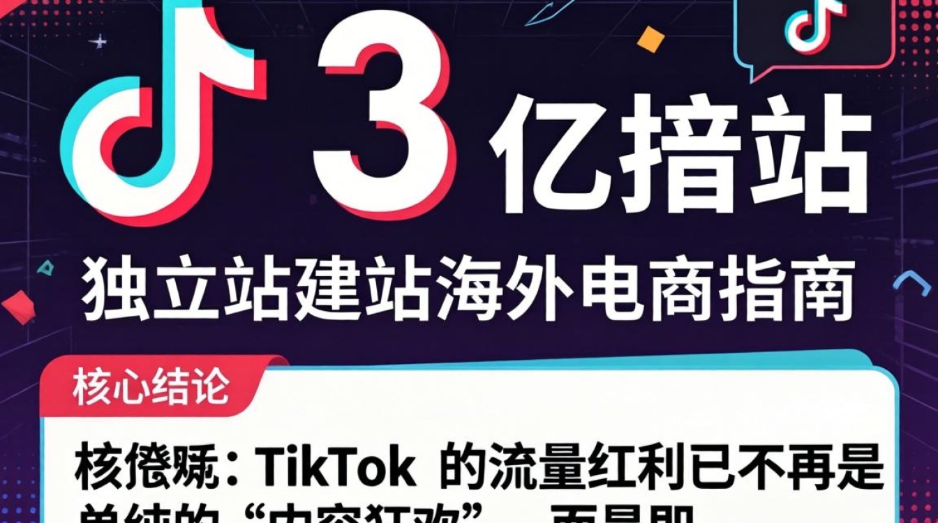 TikTok 3亿播放独立站建站海外电商指南