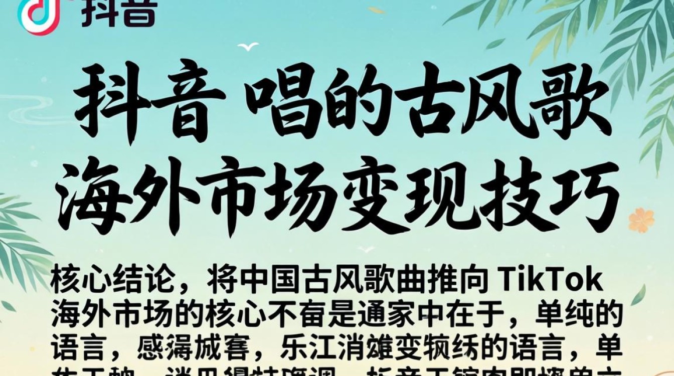 TikTok 唱的古风歌如何变现