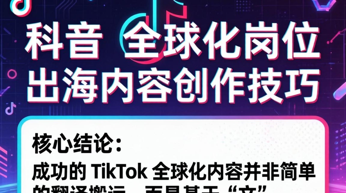 TikTok 全球化岗位 出海内容创作技巧