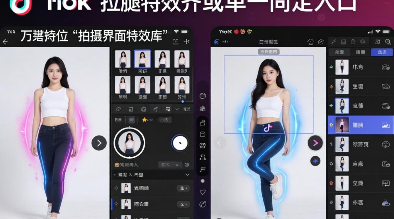 TikTok 拉腿特效在哪里