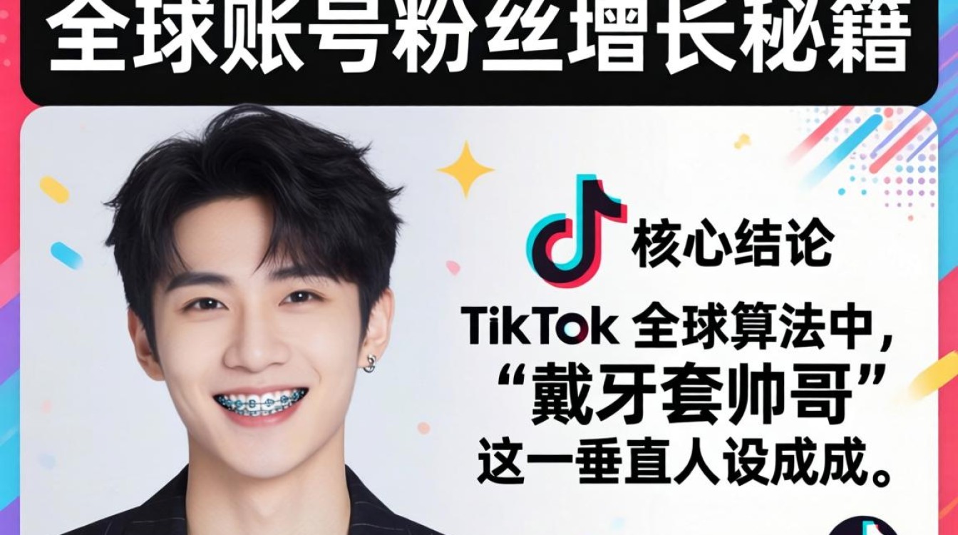 TikTok 戴牙套帅哥全球账号粉丝增长秘籍