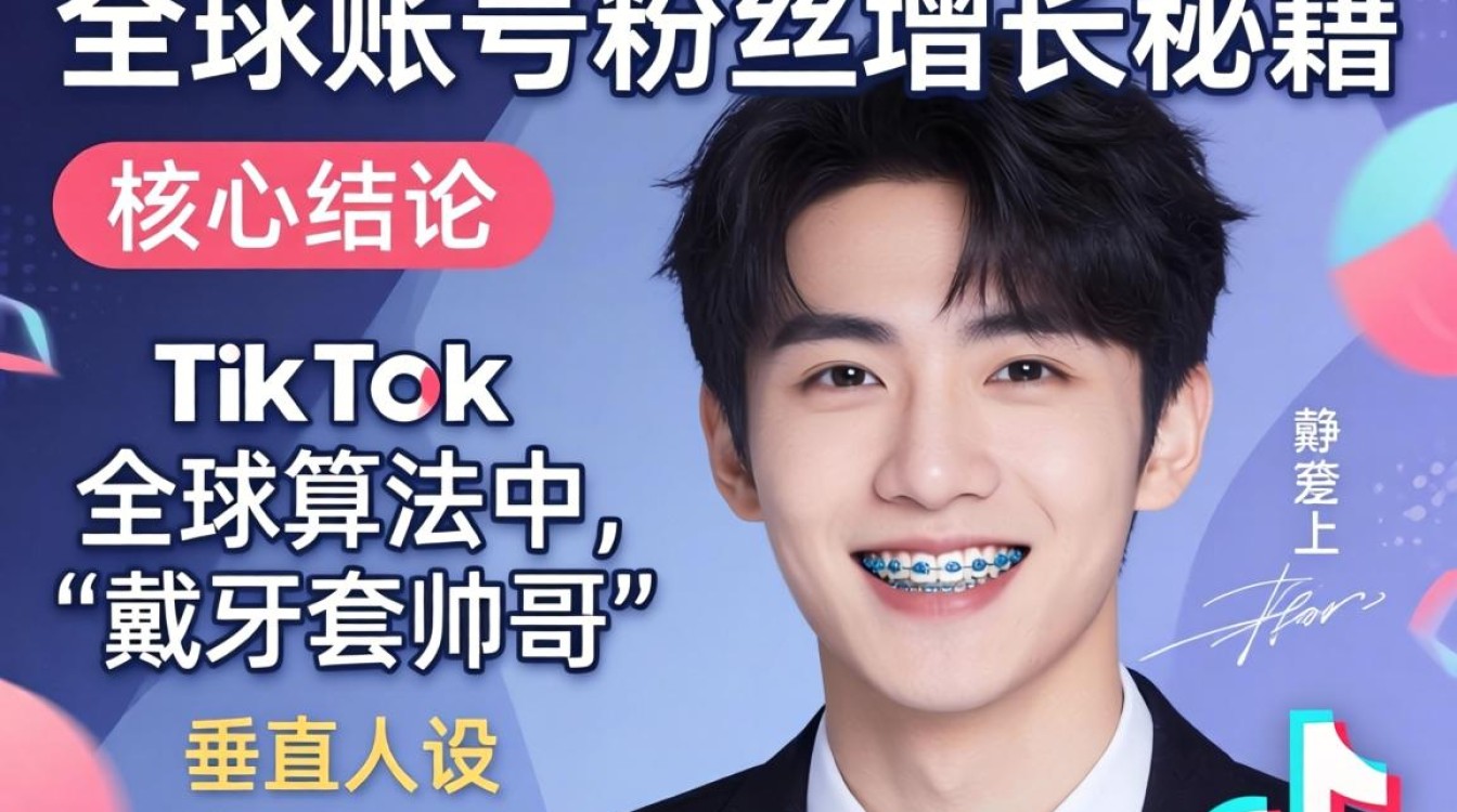 TikTok 戴牙套帅哥全球账号粉丝增长秘籍