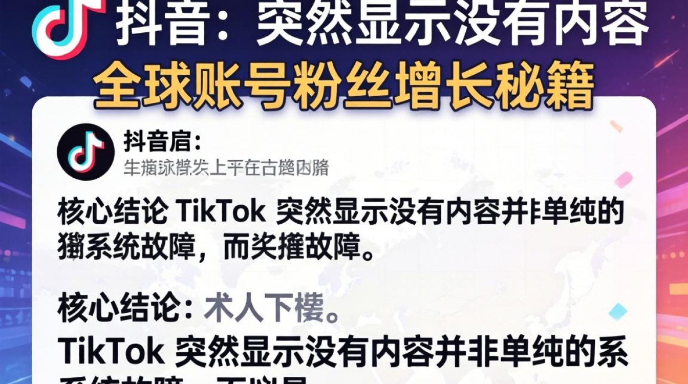 TikTok 突然显示没有内容怎么办