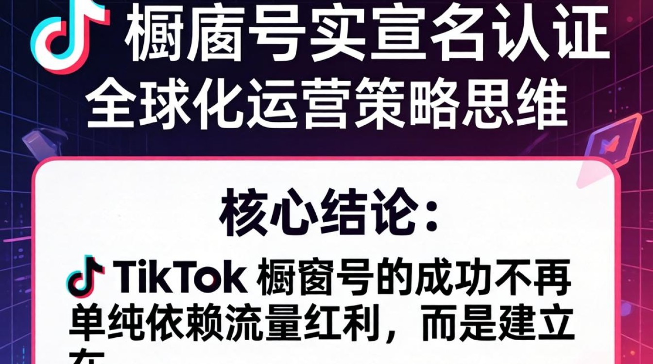 TikTok 橱窗号实名认证流程及全球运营策略