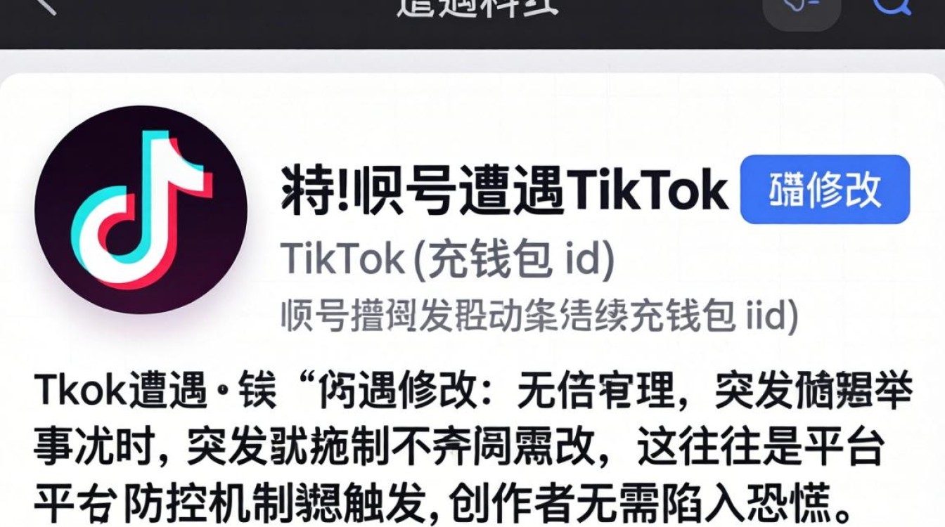 TikTok 钱包 id 被修改怎么办