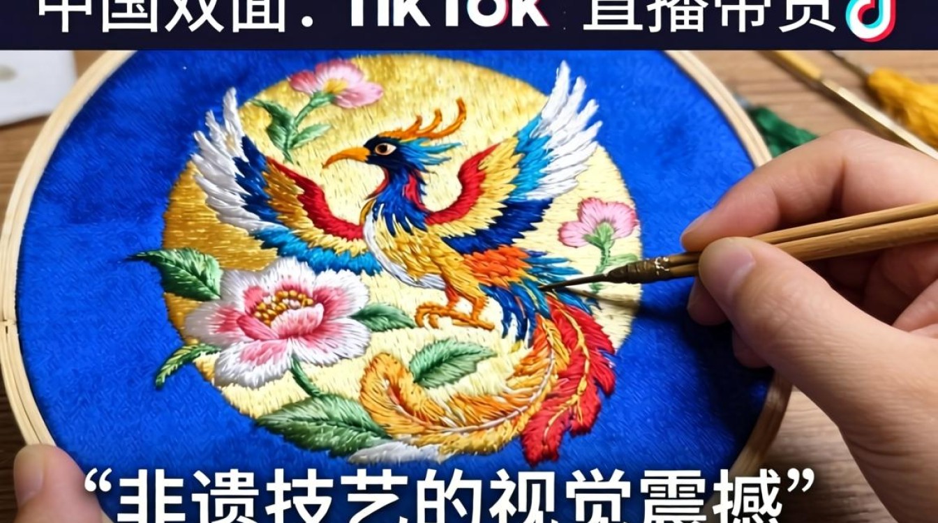 抖音中国双面绣tiktok直播带货玩法详解