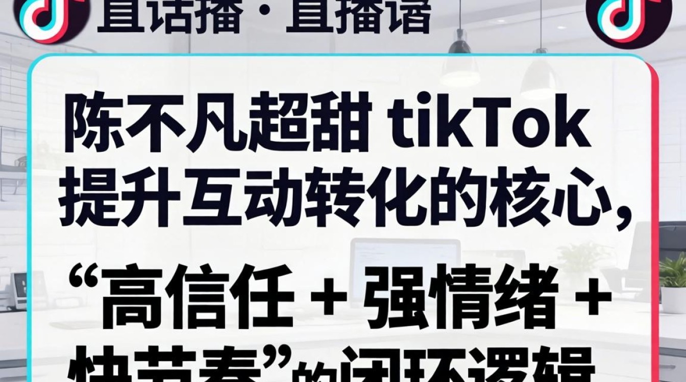 直播话术陈不凡超甜 tiktok 如何提升互动转化
