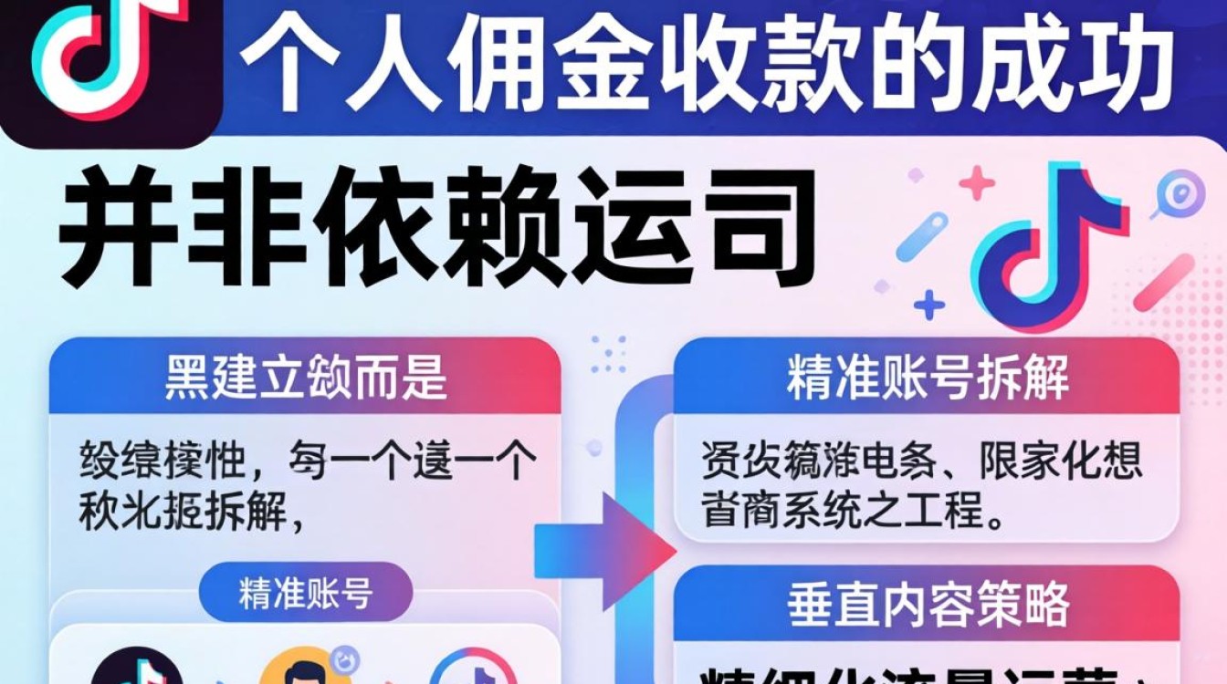 账号拆解做TikTok个人佣金收款