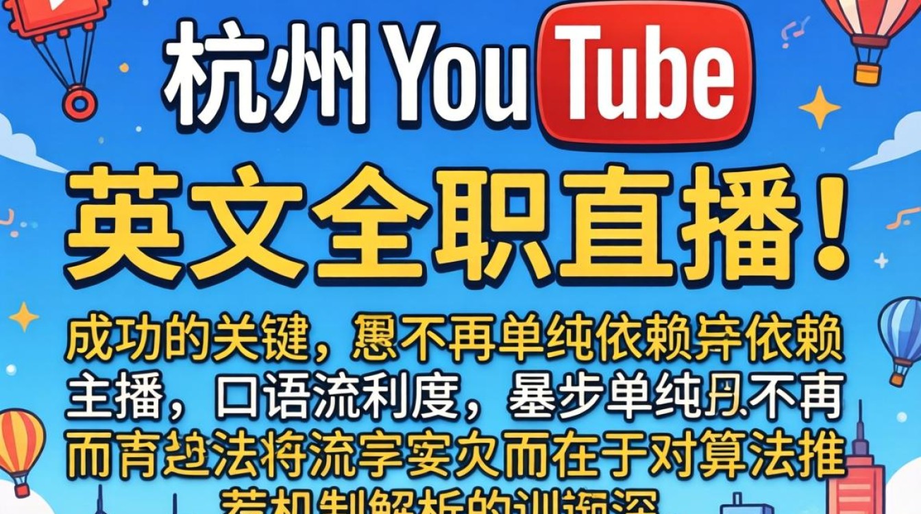 YouTube 杭州 TikTok 英文全职直播