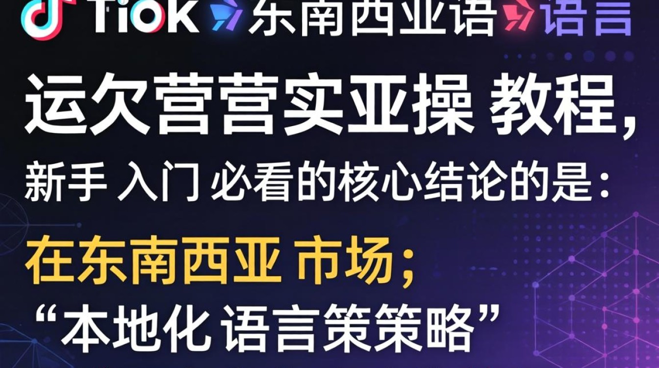 TikTok 东南亚语言运营实操教程