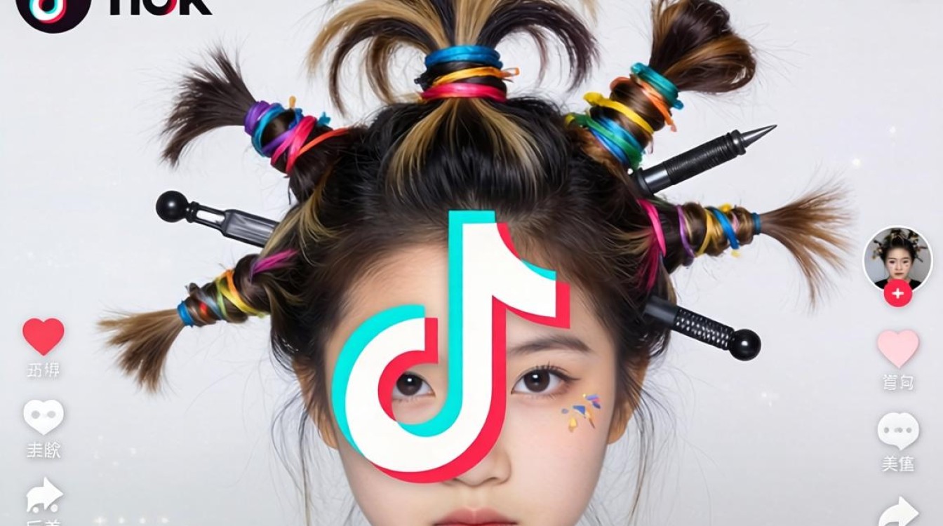 TikTok 头发各种奇葩造型 内容创作技巧