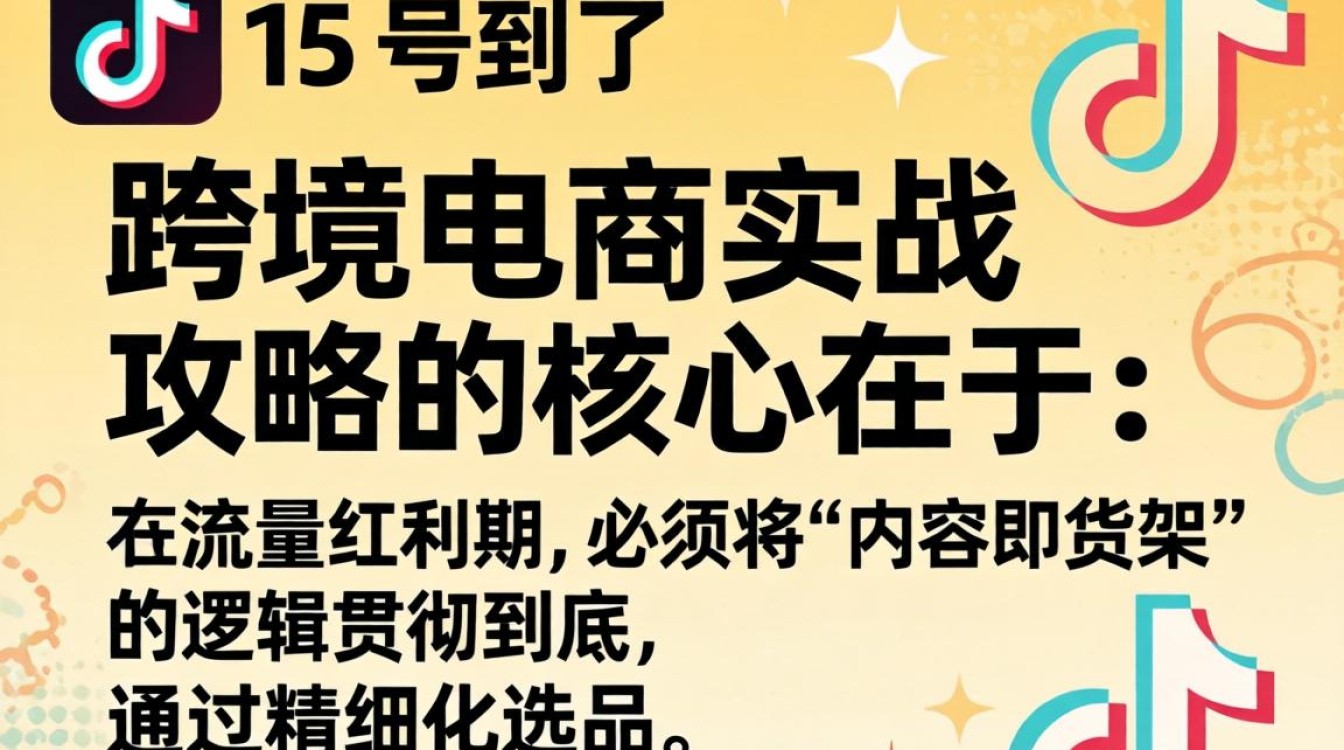 TikTok 15 号到了 跨境电商实战攻略,TikTok 15 号是什么,TikTok 跨境电商怎么做 TikTok 15 号到了 跨境电商实战攻略