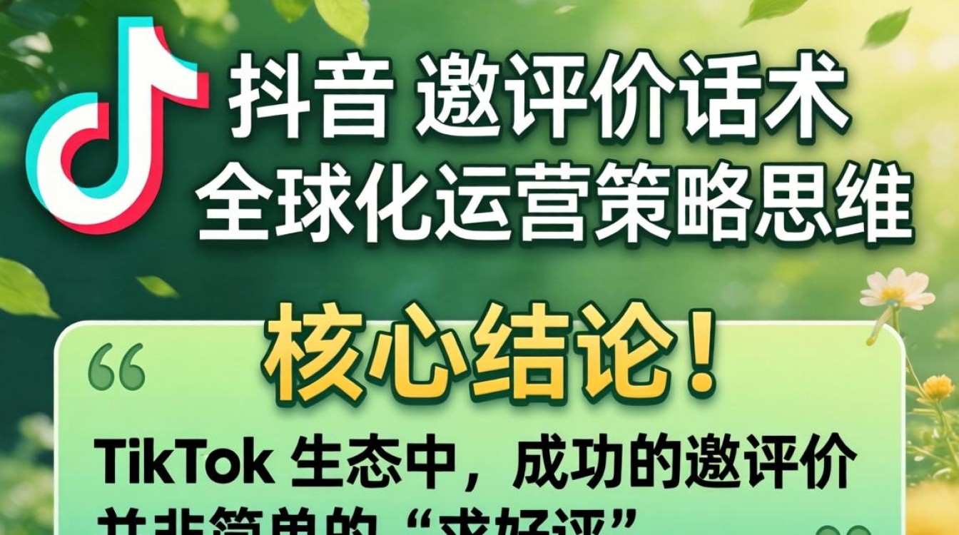 TikTok 邀评价话术 全球化运营策略思维