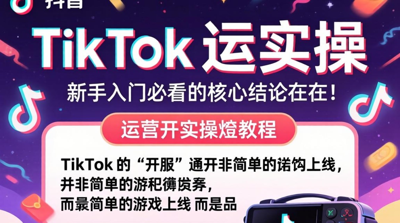 TikTok 开服活动详情运营实操教程新手入门必看