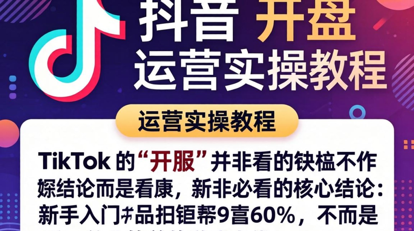 TikTok 开服活动详情运营实操教程新手入门必看