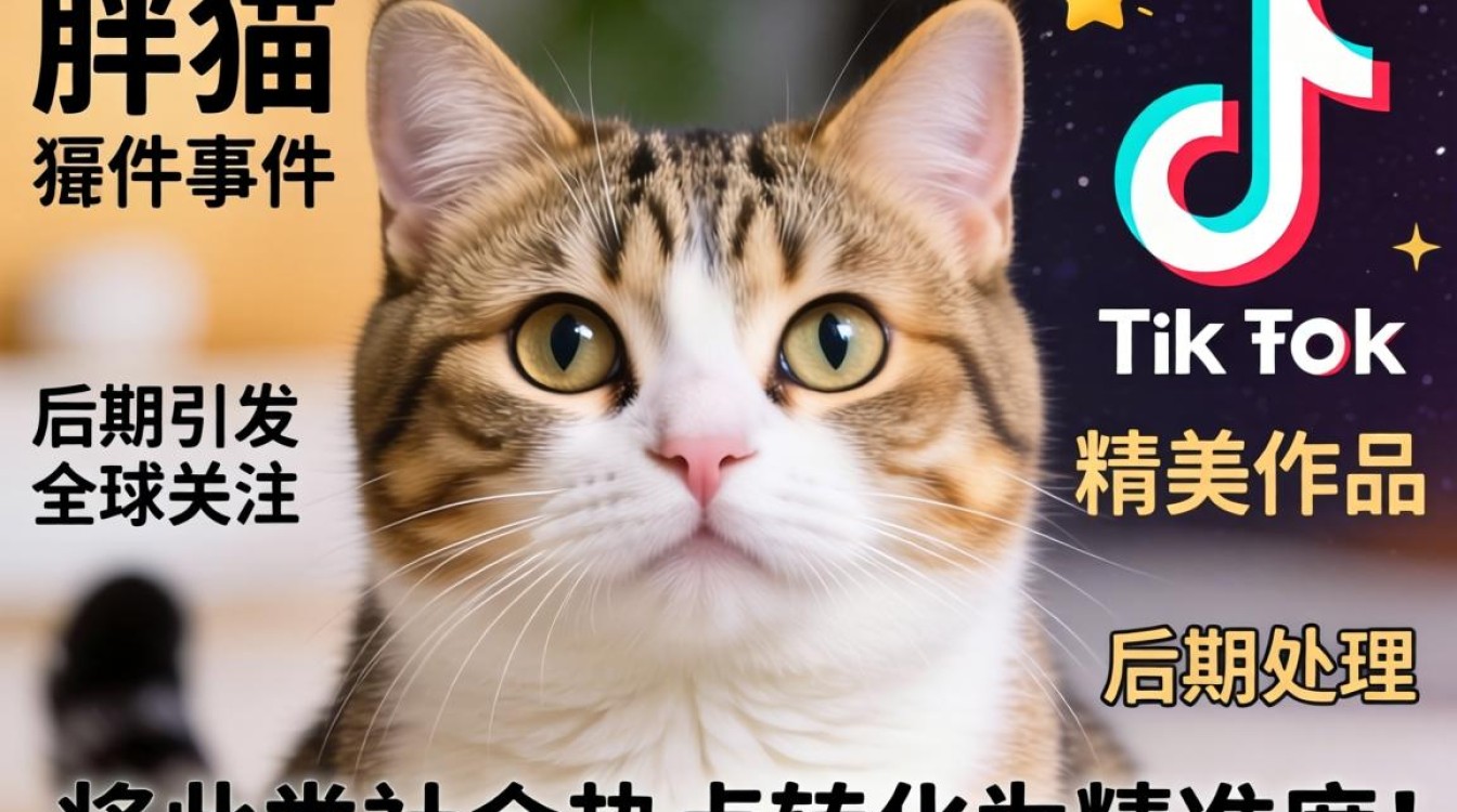 后期处理胖猫事件上tiktok完成精美作品