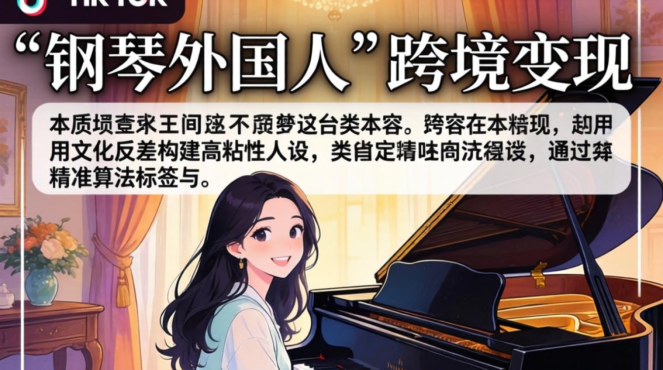 TikTok 钢琴外国人跨境运营从入门到进阶