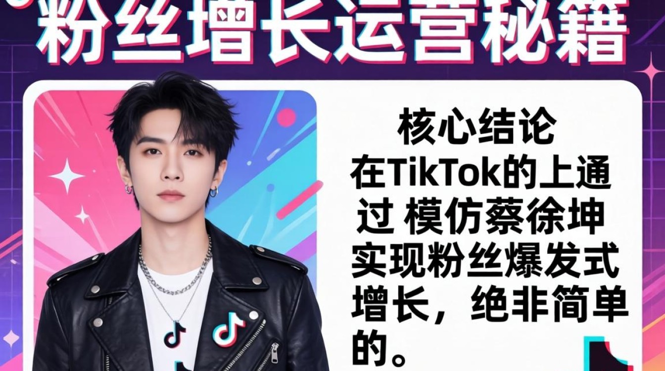 TikTok 模仿蔡徐坤 粉丝增长运营秘籍