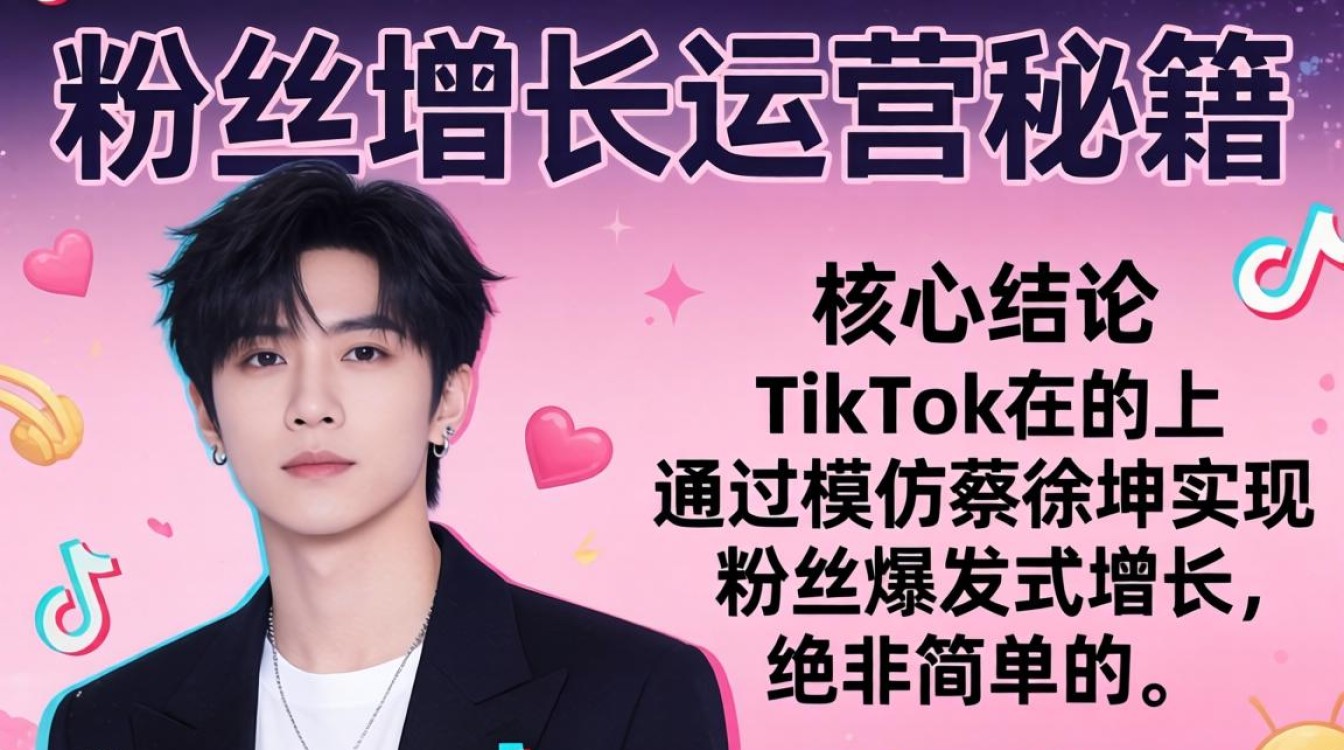 TikTok 模仿蔡徐坤 粉丝增长运营秘籍