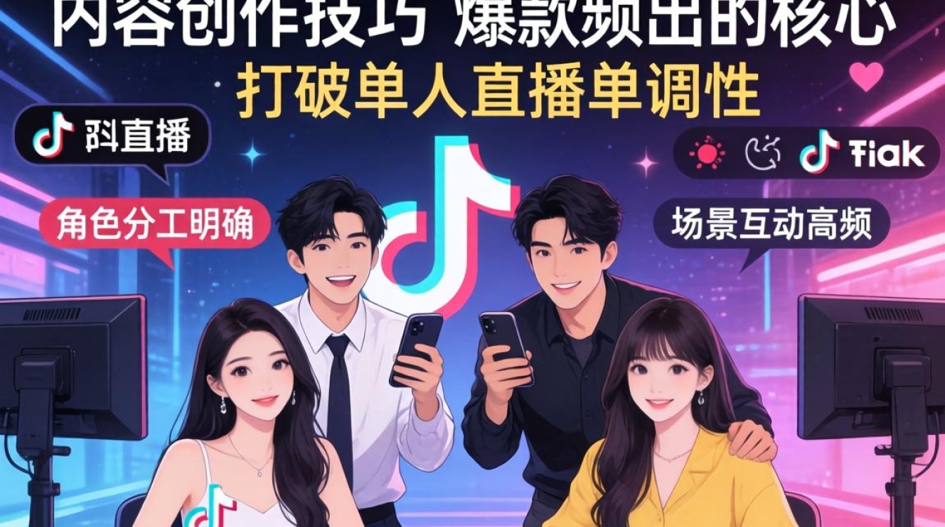 TikTok 四人直播如何打造爆款内容