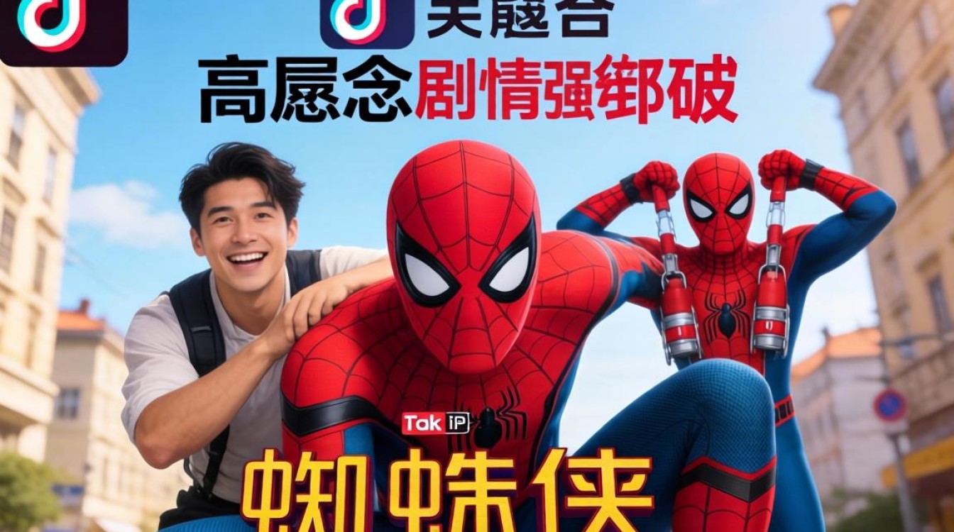 商品推广外国tiktok蜘蛛侠