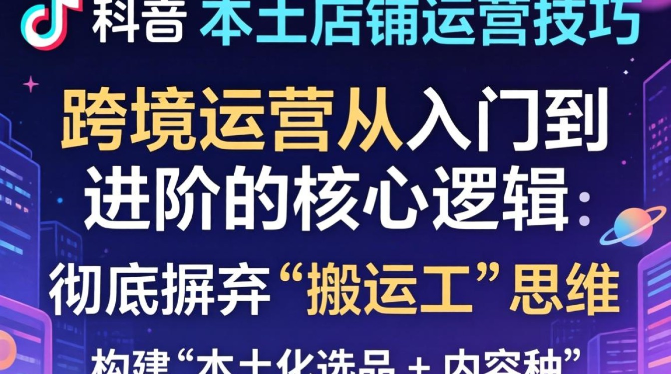 TikTok 本土店铺运营技巧跨境运营从入门到进阶
