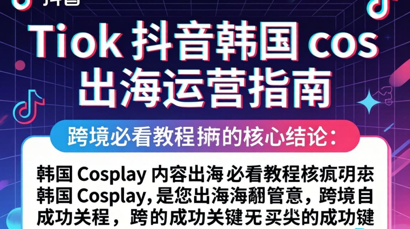 TikTok 抖音韩国 cos 出海运营指南,跨境必看教程,韩国 cos 怎么在 TikTok 做,TikTok 韩国运营流量 TikTok 抖音韩国 cos 出海运营指南