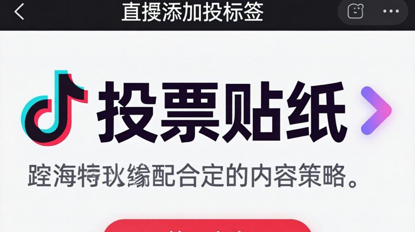 TikTok 怎么添加投票标签