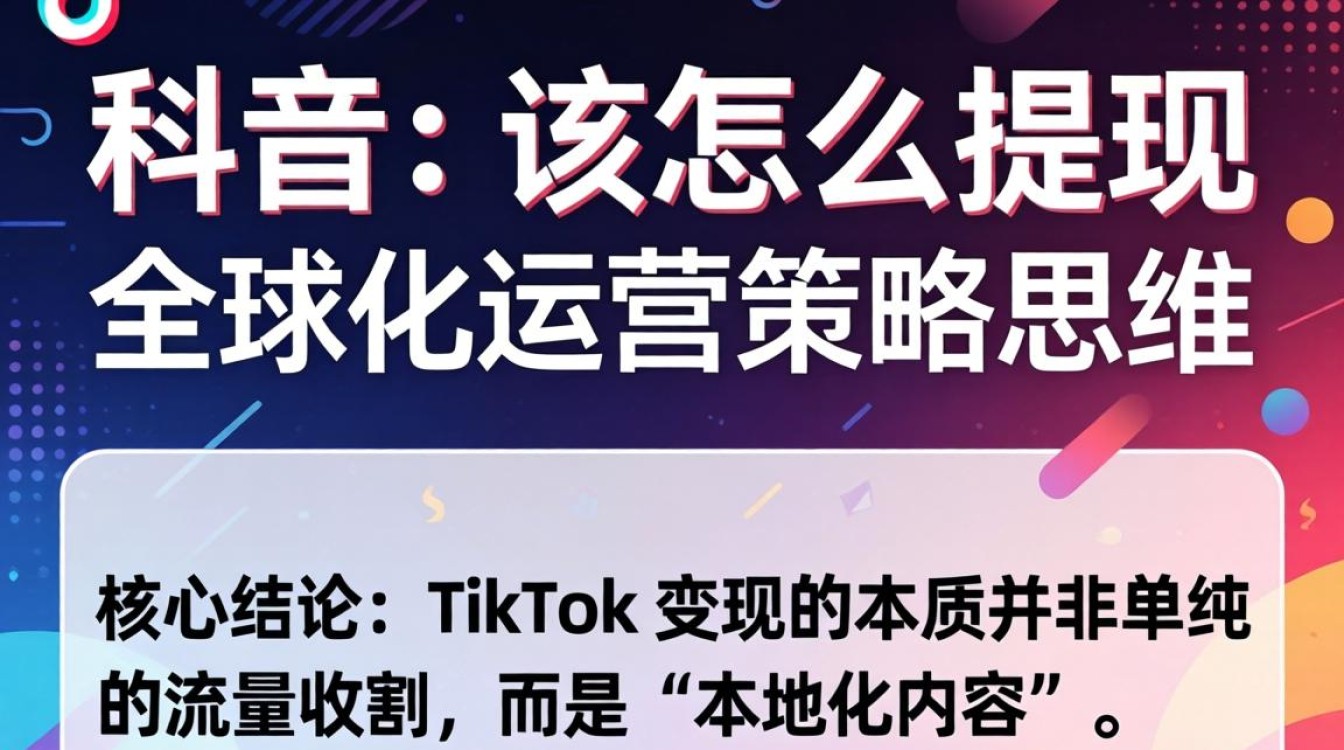 TikTok 提现流程与全球运营策略