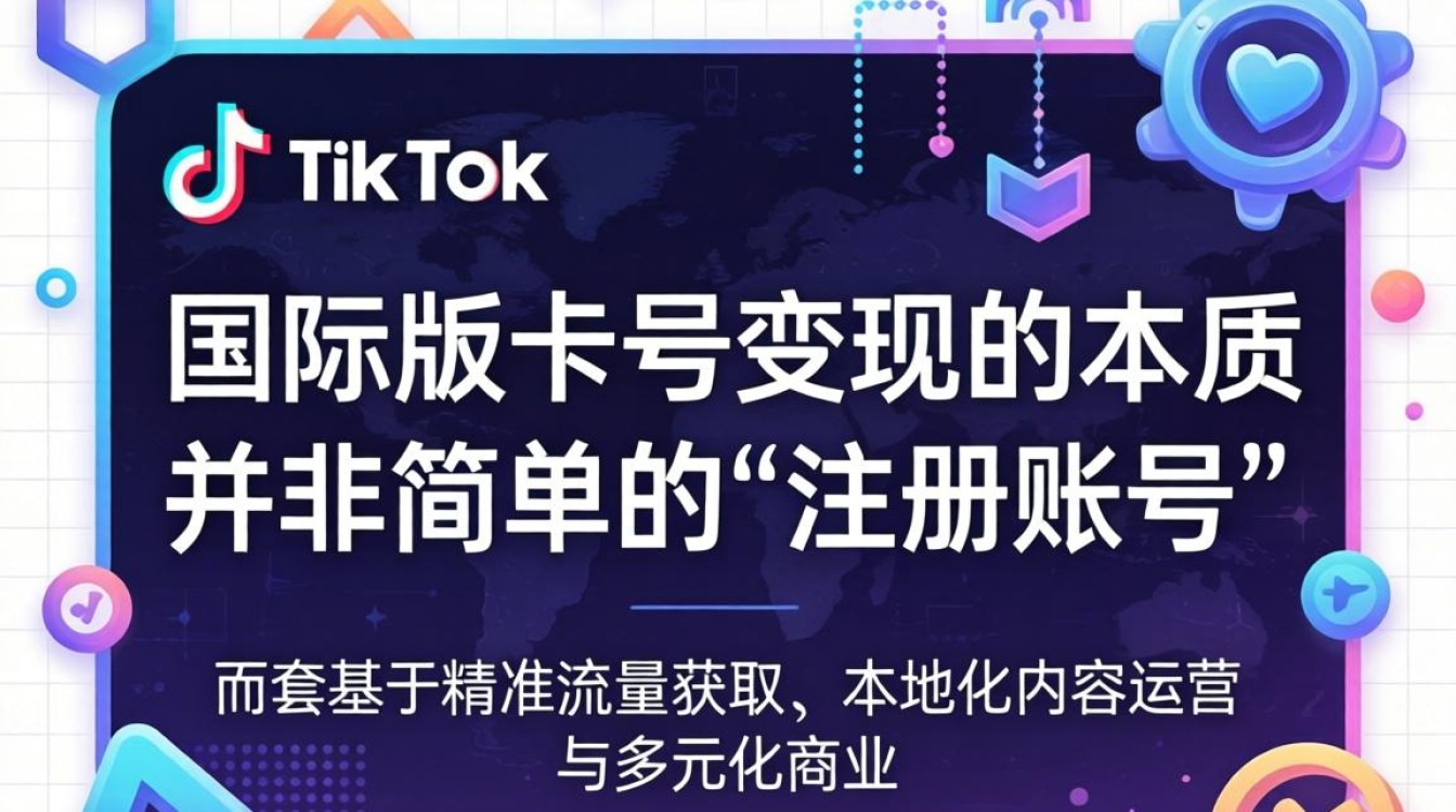 TikTok 国际版卡号变现技巧,月入过万不是梦,TikTok 卡号怎么变现,TikTok 变现方法 TikTok 国际版卡号变现技巧