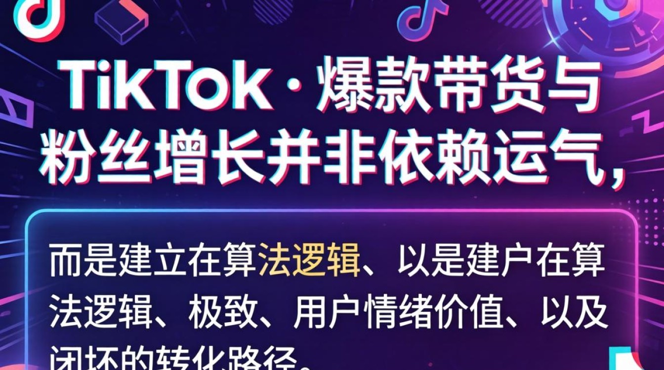 TikTok 爆款带货粉丝增长运营秘籍