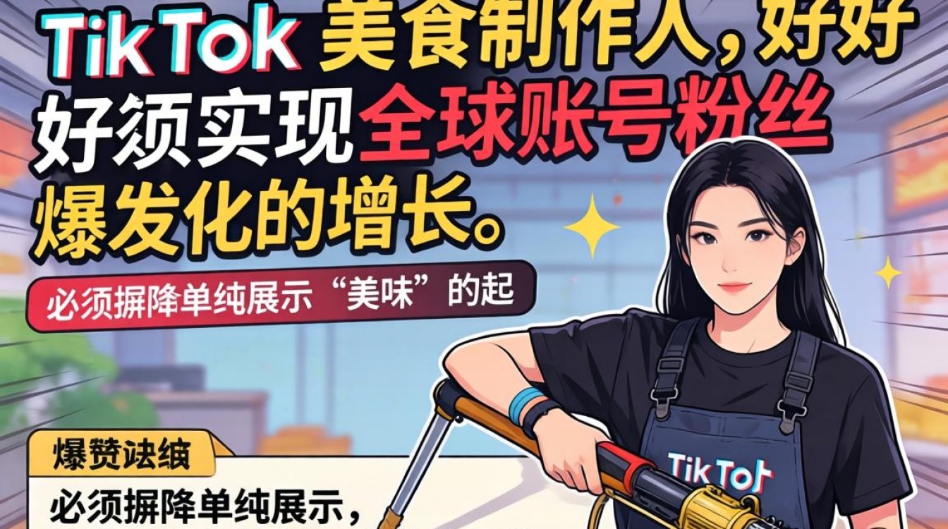 TikTok 美食制作人 全球账号粉丝增长秘籍,如何快速涨粉,TikTok 粉丝增长技巧 TikTok 美食制作人 全球账号粉丝增长秘籍