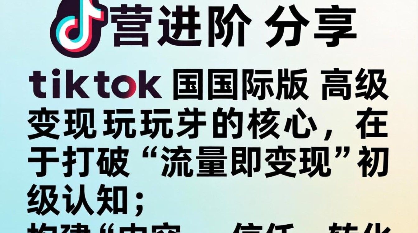 运营进阶分享tiktok国际版高级变现玩法