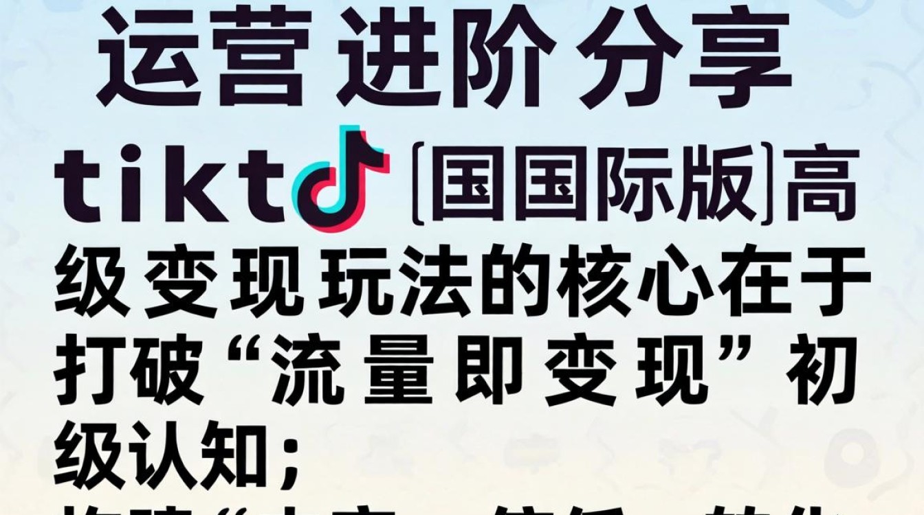 运营进阶分享tiktok国际版高级变现玩法