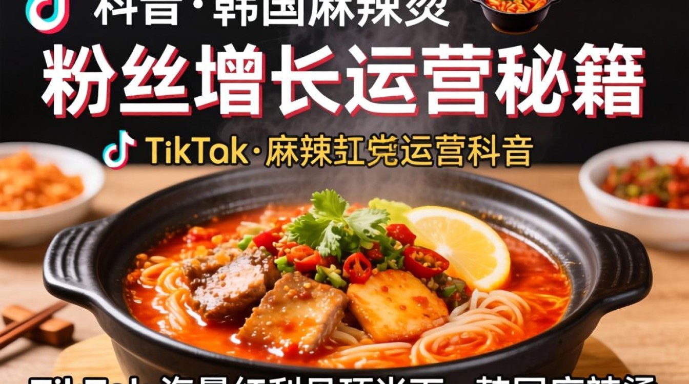 TikTok 韩国麻辣烫 粉丝增长运营秘籍