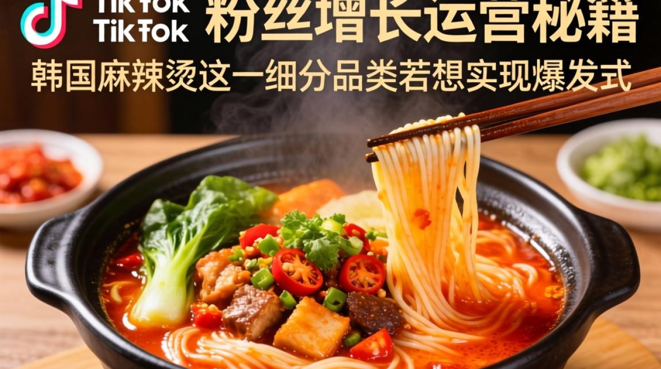TikTok 韩国麻辣烫 粉丝增长运营秘籍