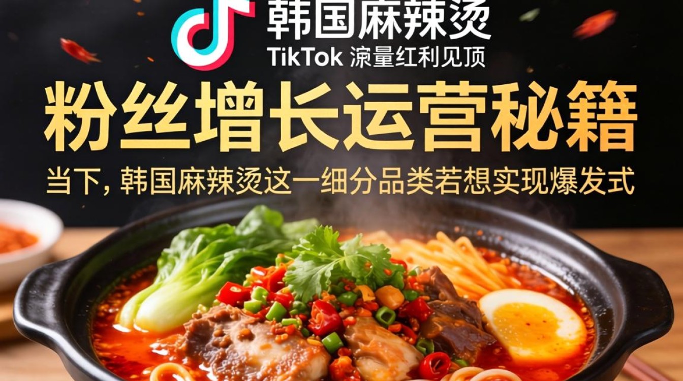 TikTok 韩国麻辣烫 粉丝增长运营秘籍