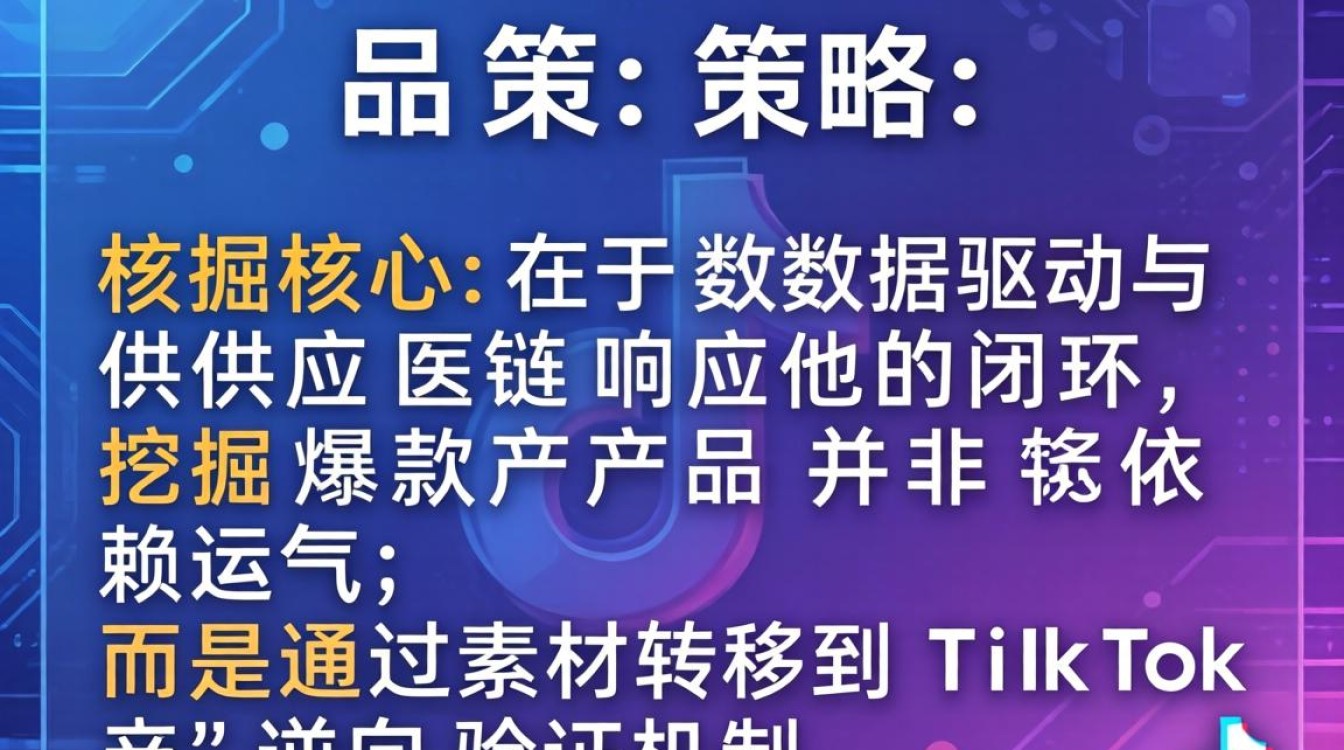 选品策略素材转移到tiktok挖掘爆款产品