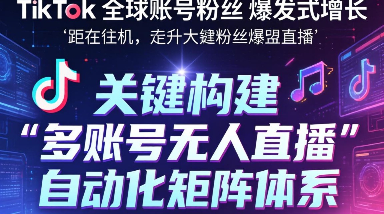 TikTok 多账号无人直播全球涨粉技巧