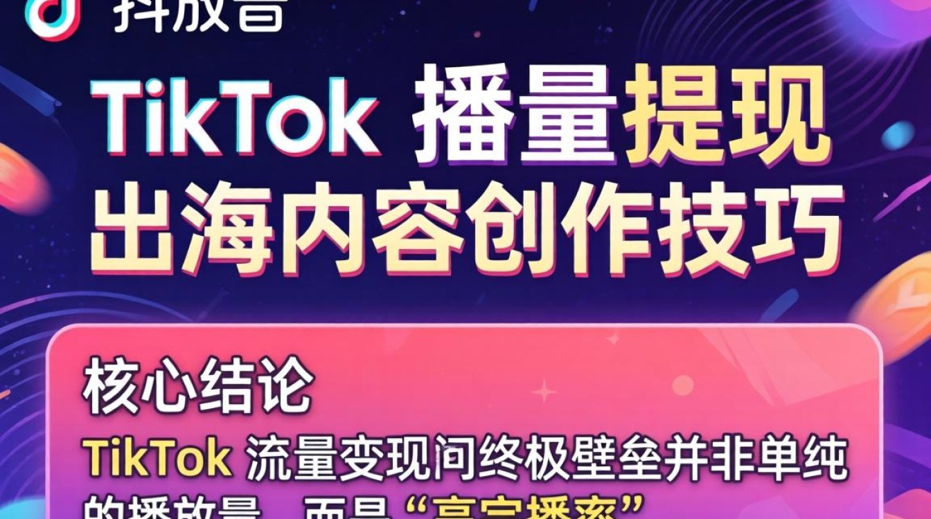 TikTok 播放量提现攻略与出海内容创作技巧