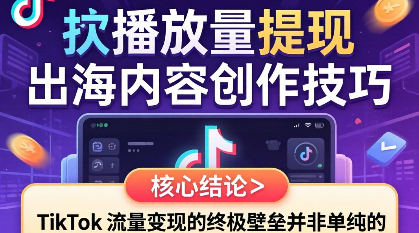 TikTok 播放量提现攻略与出海内容创作技巧