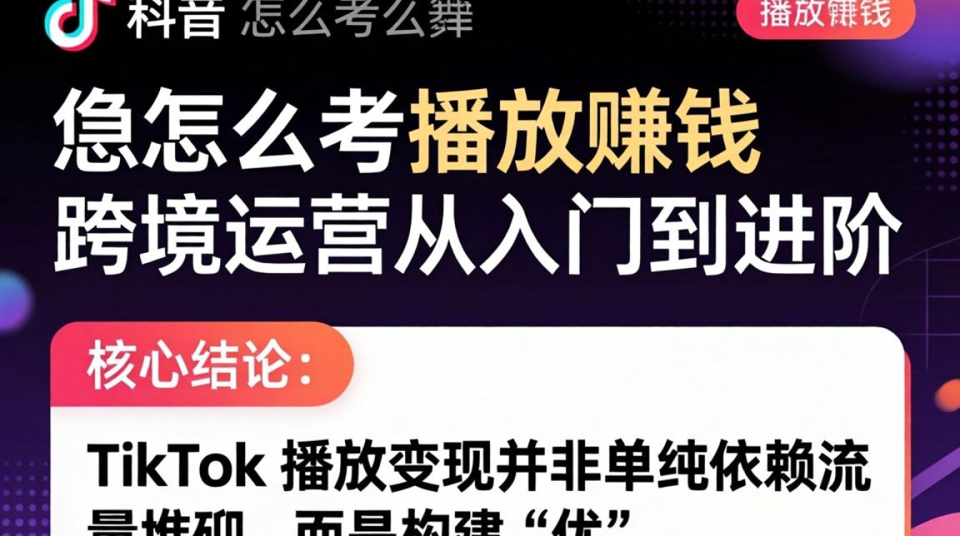 TikTok 怎么考播放赚钱