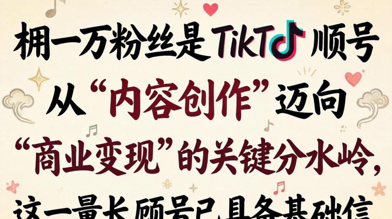 TikTok 一万粉丝能干嘛