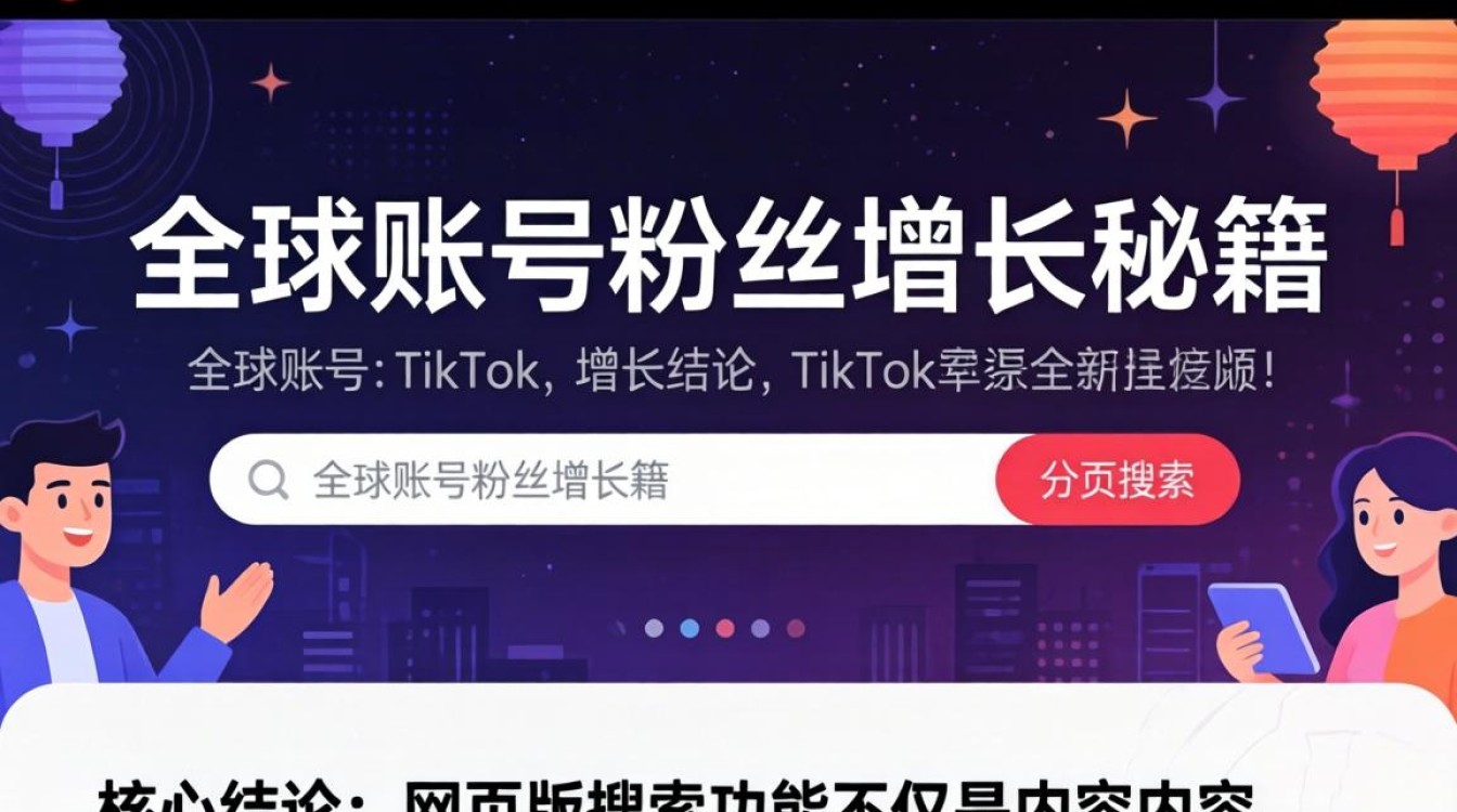 TikTok 网页版搜索内容全球账号粉丝增长秘籍