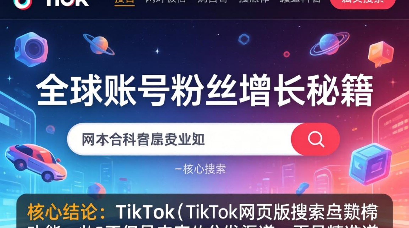 TikTok 网页版搜索内容全球账号粉丝增长秘籍