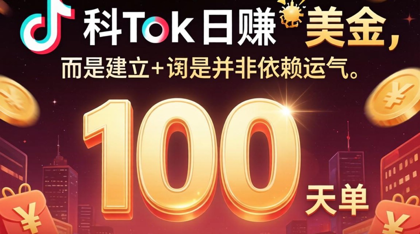 TikTok 日赚 100 美金怎么实现
