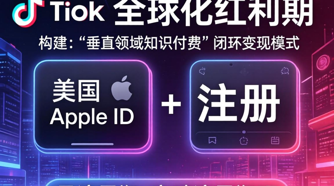 知识付费美国Apple ID注册TikTok内容变现技巧