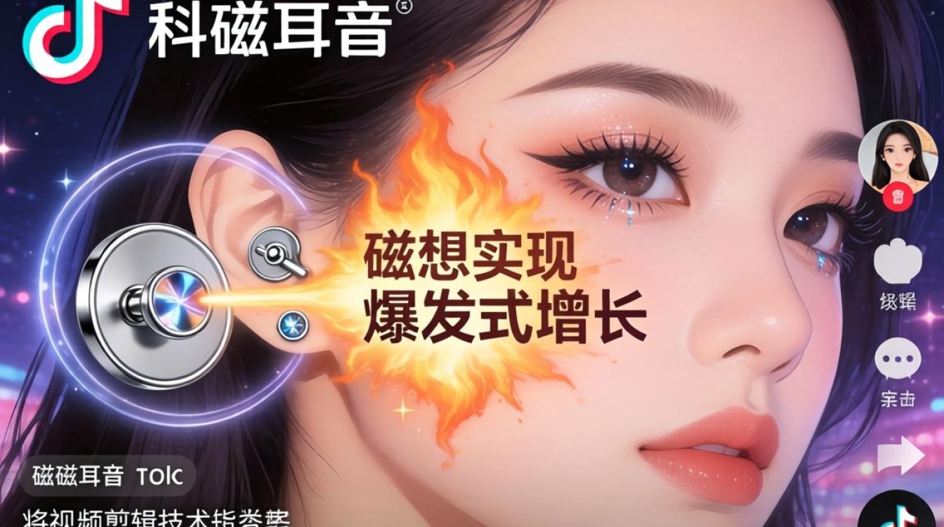 视频剪辑磁吸耳钉怎么做?磁吸耳钉tiktok精品内容打造 磁吸耳钉tiktok精品内容打造