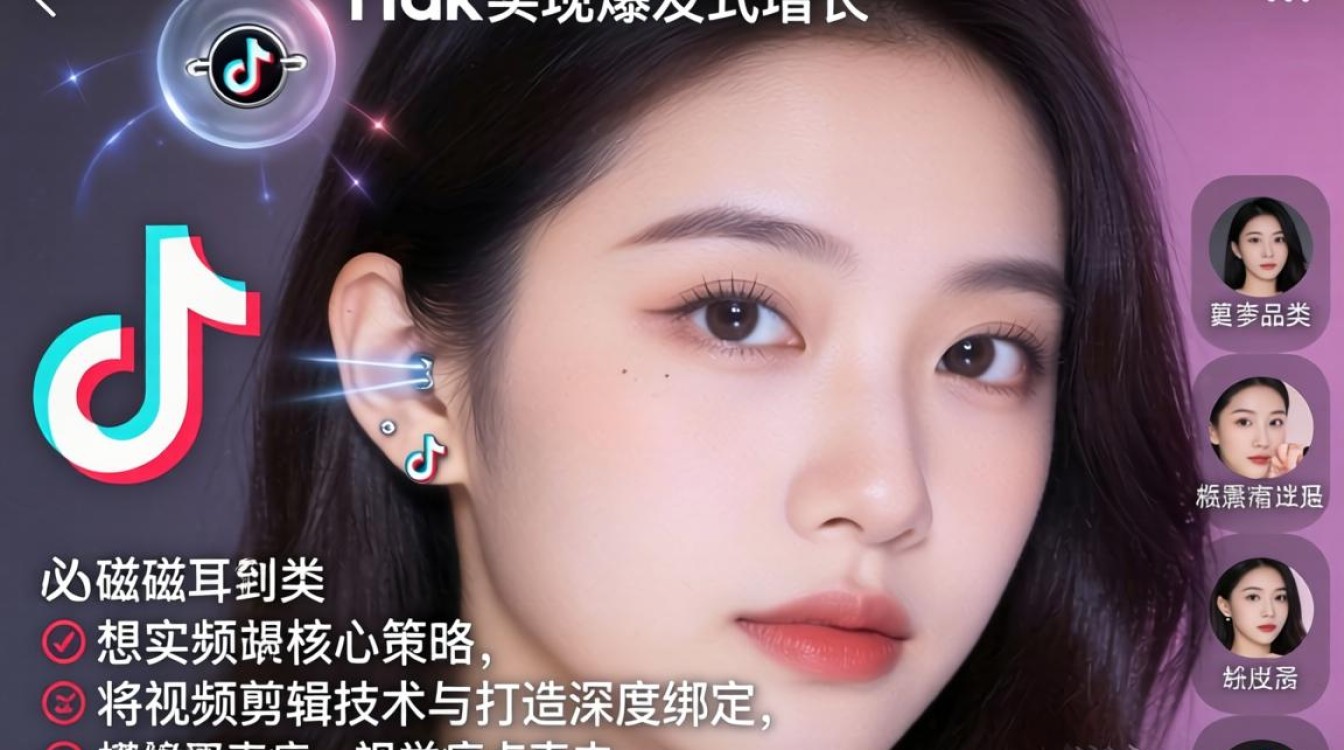视频剪辑磁吸耳钉怎么做?磁吸耳钉tiktok精品内容打造 磁吸耳钉tiktok精品内容打造